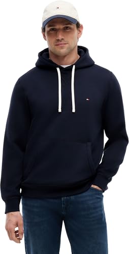 Tommy Hilfiger Hoodie Hombre Essential Fleece Regular Fit, Azul (Desert Sky), M