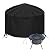 Fire Pit Cover Round Waterproof - Fits 30 inch Patio Gas Fire Bowl - Durable 600D Heavy Duty PVC Coating Outdoor Firepit PVC Coating Windproof Dustproof Anti UV, 30" D x 24" H, Black