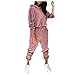 Damen Jogginganzug Sportanzug Traingsanzug für Frauen 2 Teilig Freizeitanzug Kapuzenpullover Fitness Streetwear Sportbekleidung Pullover Tops Jogginghose Sportswear Set 2 Stück Bekleidungsset Outfit