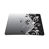Grey Black Swirl Floral Colored 1 X Standard 9 x 7 Rectangle Non - Slip Rubber Mouse Pad