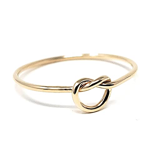 10k Solid Gold Stacking Knot Ring (yellow-gold, 7)