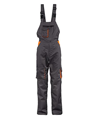 Stenso Desman Latzhose - Herren Arbeitslatzhose - Grau/Orange EU52 Cover