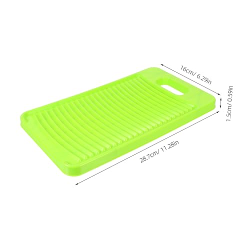 BUGUUYO Plastic Laundry Washing Board Mini Washboard for Travel Hand Wash Board for Small Loads and Shoes Green - Image 2
