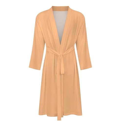 Peignoir de bain homme imprimé orange clair chic et fluide