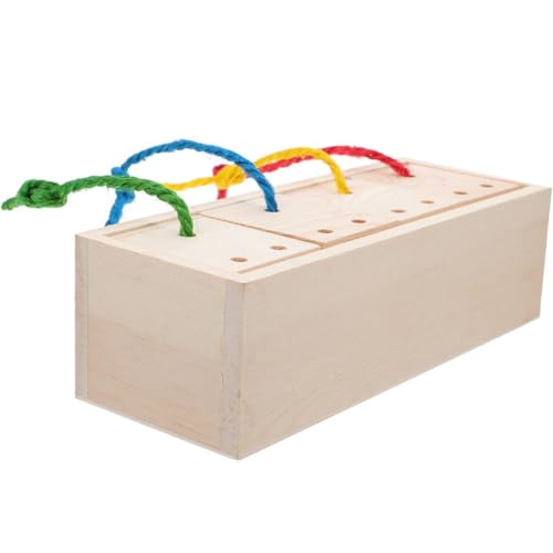 iplusmile Wooden Foraging Toys for Small Animals Educational Hamster Treat Dispenser and Hideout for Guinea Pigs Rabbits Bunnies Chinchillas Mice Gerbils Natural Durable Pet Toy - Image 3
