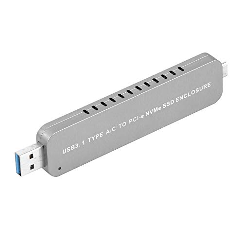 Adaptador JMT LM906 USB3.1 Type-A+C a M.2 NVMe SSD miniatura 1