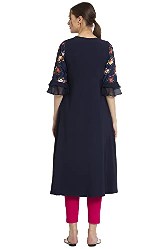 Image of ALC Creation Women's Crepe Printed A-line Kurti