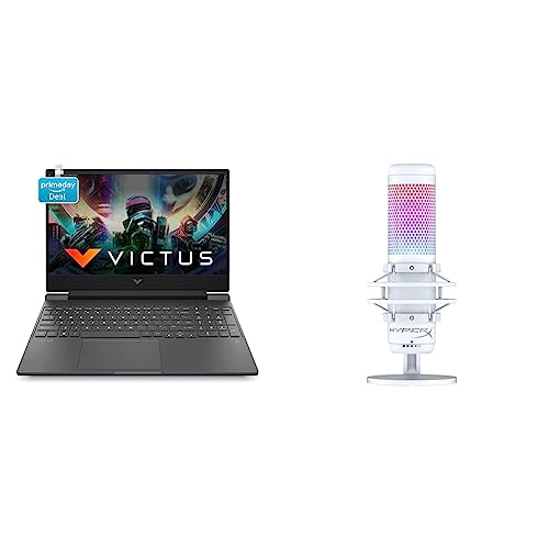 Image of HP Victus Gaming 12th Gen Intel Core i7 12650H 15.6 inch(39.6 cm) FHD Gaming Laptop & Quadcast S White