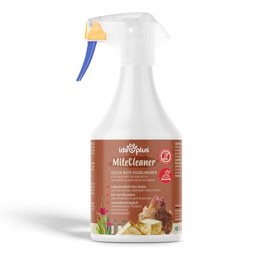 Ida Plus MiteCleaner 500 ml Milbenspray für den Hühner-Stall gegen rote Vogelmilben mit Sofortwirkung EIN physikalisch wirkendes Milbenmittel für Hühner OHNE Biozide Pflanzliche Inhaltstoffe