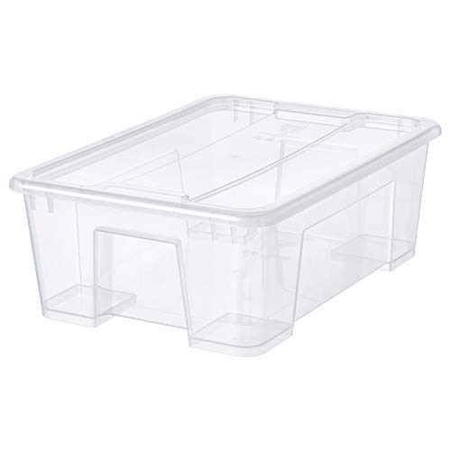 Boîte avec couvercle SAMLA transparent 11 l | Rangement empilable