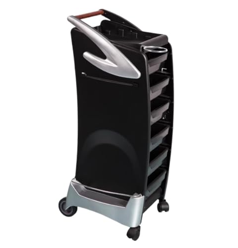 Carrito de peluquería con ruedas de 6 capas, carrito profesional para herramientas para el cabello, artículos esenciales de spa y nizers, solución de almacenamiento móvil para peluqueros y