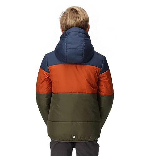 Childrens/Kids Lofthouse VII Terrain Print Padded Jacket (14 Years) (Admiral Blue/Burnt Copper)2