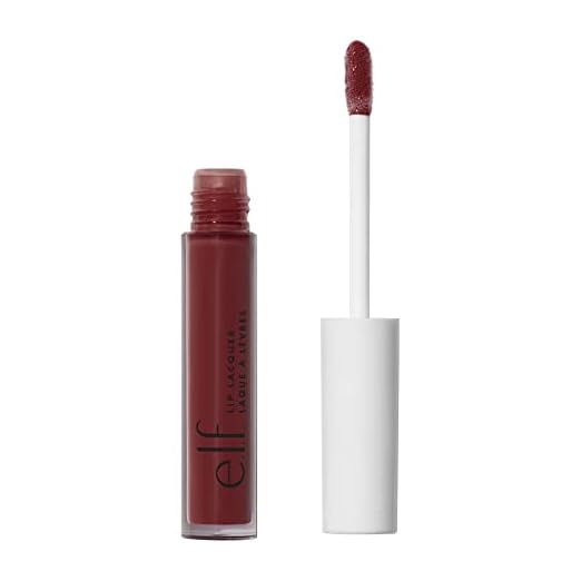 e.l.f. Lip Lacquer, Nourishing, Non-Sticky Ultra-Shine Lip Gloss With Sheer Color, Infused With Vitamins A & E, Vegan & Cruelty-Free, Black Cherry