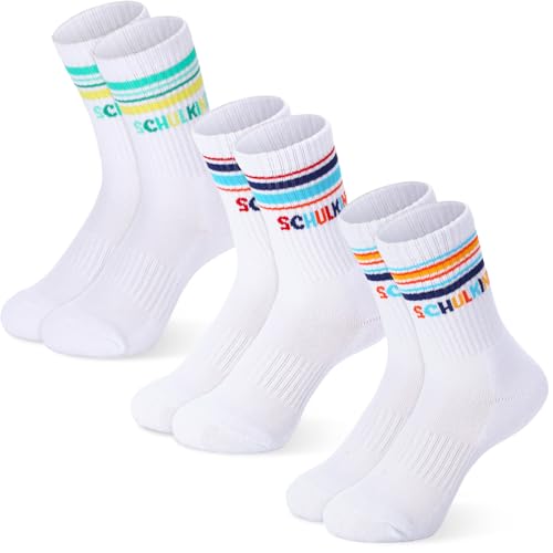 Jadive 3 Paar Schulkind Socken für Jungen & Mädchen 25-34...