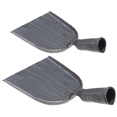 CIYODO 2pcs Soot Broom Oven Charcoal Grill Briquettes Fire Cleaner Portable Grill Activated Charcoal Chimney Pot Pellet Stove Starters Shovels Bucket Dust Gas Pit Carbon Steel Grey