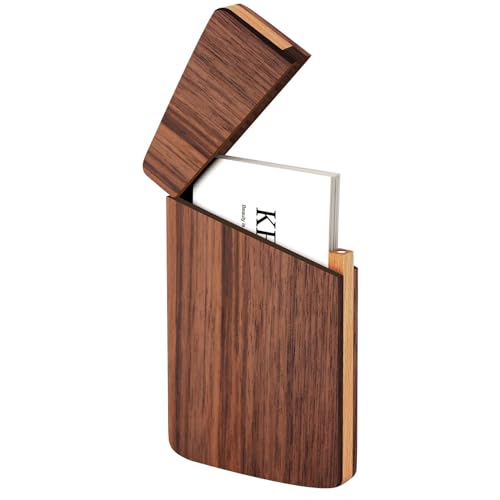 YOYAI Walnut Wood Business Card Holder