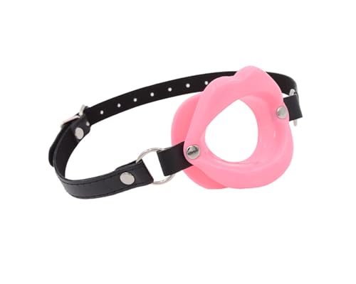 Silicone Knebel Ball,Silikon Knebel Mundknebel,Silikon Ball Gag mit Fetisch BDSM Sex Bondage,Verstellbarer SexSpiele Ballknebel,Mundknebel Sexspielzeug (Rosa)