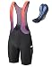 BALEAF Cuissard Vélo Hommes 4D Gel Rembourré Shorts de Cyclisme à Bretelles Pantalon de VTT Fitness avec Poches UPF50 + élastique Respirant-Orange-XL