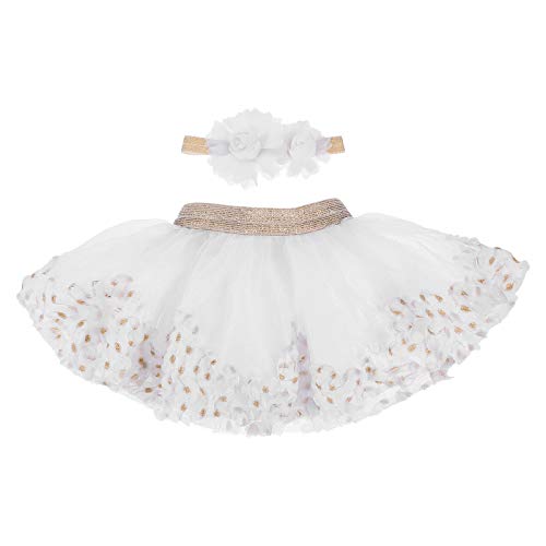 Conjunto de saia tutu para bebês KESYOO com saia de tule de poliéster para meninas para apresentaçõe