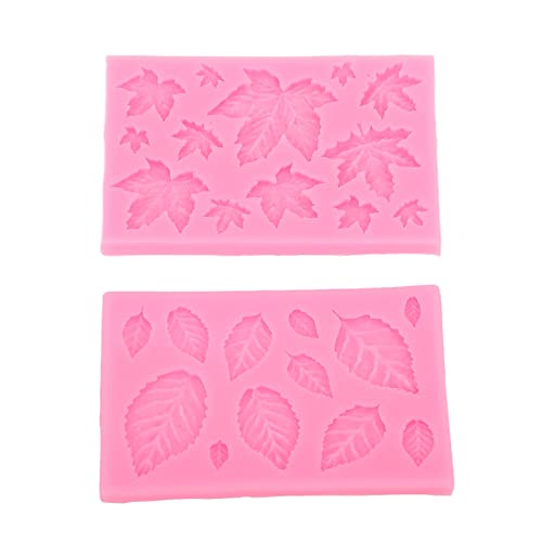 Hojas de Arce de Hoja Molde Silicona, Decoración Pastel Bricolaje, Halloween, Acción Gracias, Lavavajillas Lavables Flexibles Fondant con Forma, Adecuada para Artesanías Otoño, Pastel,