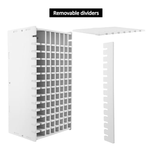 Image of QWORK Art Marker Storage Organizer for 120 Markers - PVC Foam Board Craft Organizer Rack with Individual Slots - for Pens, Color Pencils, Paint Brushes - for Home, Classroom, or Office Desk Decor