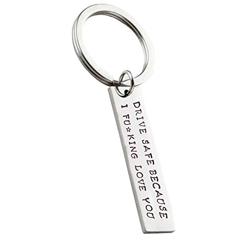 Preisvergleich Produktbild Quanjucheer Schlüsselanhänger mit Buchstaben-Motiv, rechteckig, für Autoschlüssel einfarbig Silver