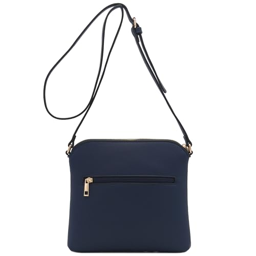 Image of FashionPuzzle Chevron Quilted Medium Crossbody Bag with Tassel Accent