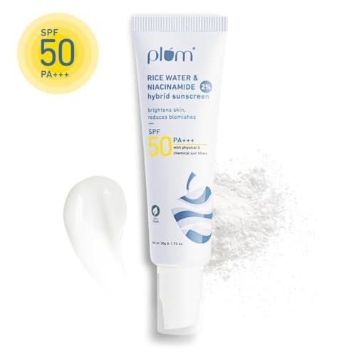 Plum 2% Niacinamide Sunscreen SPF 50 PA+++ With Rice Water | UVA/ UVB Protection | Reduces Tan, Brightens Skin | No White Cast, Lightweight,... - Image 6