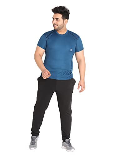 Image of CHKOKKO Men's Polyester Regular Fit Solid Sports T-Shirt