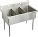 Elkay WNSF8360OF3 Commercial Sink, Lustrous Satin Finish