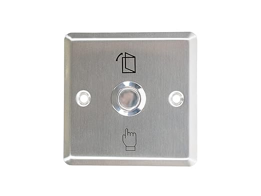 JK VISION Stainless Steel Switch, Door Exit Push Button For Access Control (3/3) inches(No, Com)