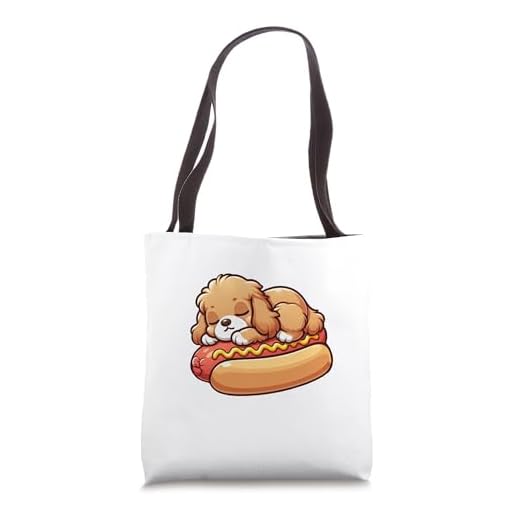 American Cocker Spaniel Hot Dog Dog Funny Food Tote Bag
