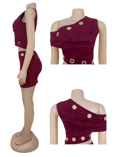 Image of Figdaw Women's 2 Piece Skirt Set Summer Outfits Dressy