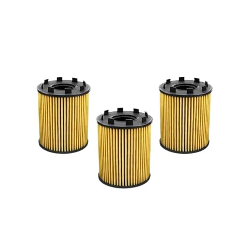 3 filtros de aceite Compatible con Fiat 500 1.4L (2012-2019/500L 2014-2020/124 Spider 2017-2020). Reemplaza 68102241AA 73500049.
