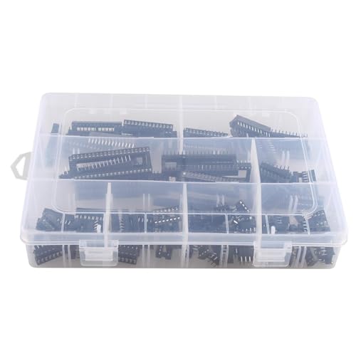 エンジニア愛好家向けの標準 2.54mm ピッチ角はんだの 122 DIP IC ソケットの包括的なセット DIP IC キット