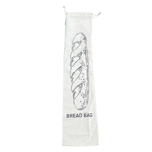 PANGBOER Práctica bolsa de pan de lino para un fácil almacenamiento y tela transpirable adecuada para frutas de pan