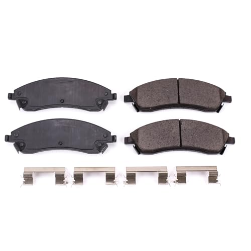Image of PowerStop Front Brake Pads for Cadillac CTS 2006-07 |SRX 2004-09 |STS 2005-08 |Pontiac Bonneville 2004-05 - Z17 Ceramic Brake Pads with Installation Hardware, 17-1019