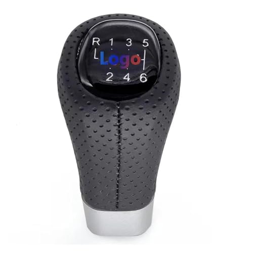 KBBYT Car shift lever 5/6 Speed Car Gear Shift Knob Head Leather Shifter Lever Fit For BMW Series 1 3 E81E82E90 E91 E92 Gear Shifter Lever can custom(WHITE)
