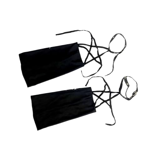 Fundas para pies oscuras con correas ajustables que estilizan tus botas de plataforma 5