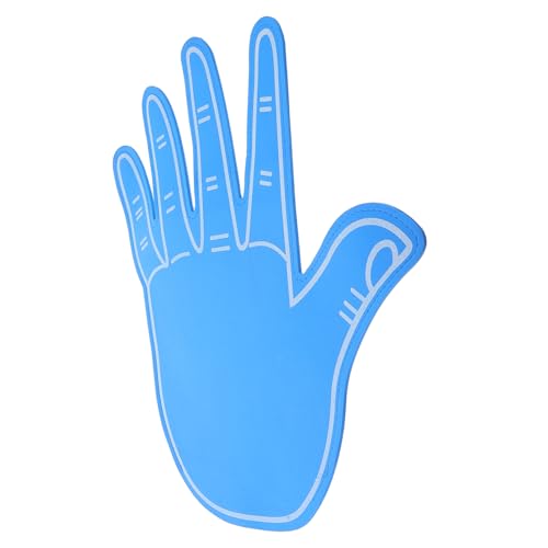 Garneck Guanti in Schiuma Eva Cinque Dita Grandi per Supporto Sportivo, Mani di Schiuma Leggere e Flessibili per Cheerleading, Eventi Sportivi, Feste e Blu