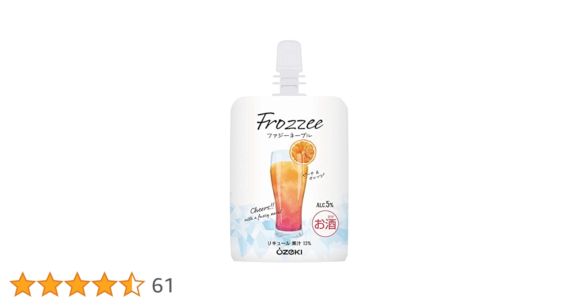 大関 Frozzee ファジーネーブル ピニャ・コラーダ　54袋 Frozzeeファジーネーブル150mlスパウチ詰」「Frozzeeピニャ