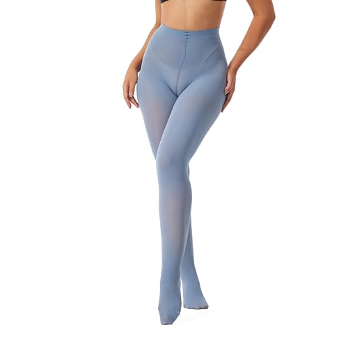 Image of Frola Semi Opaque Tights for Women 40 Denier Matte Solid Color Pantyhose Soft Stockings Nylons Under Dress