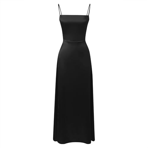 Robe de Soirée Longue en Satin Dos Nu Robe pour Cocktail et Mariage - 3