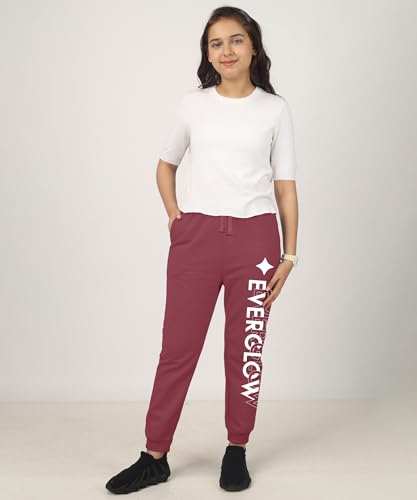 Image of KYDA Kids Girls Loose Mid Rise Cottonblend Printed Track Pants (Pack of 1)