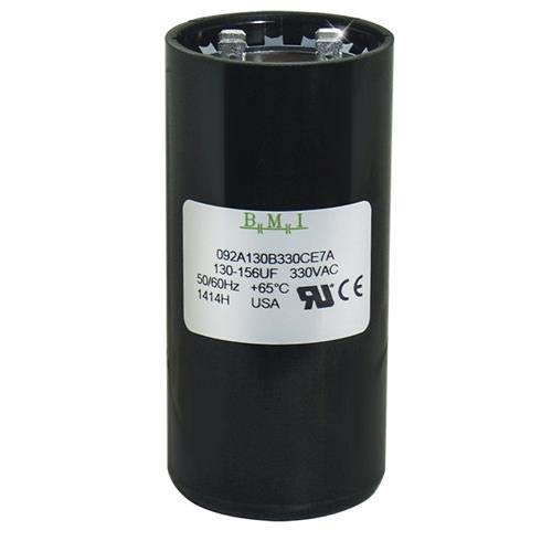130-156 uF x 330 VAC - 11064 Start Capacitor - BMI Replacement # 092A130B330CE7A - Made in The USA