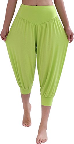 HOEREV® Frauen-Super Soft Modal Spandex Harem Yoga Pilates Capri Hose
