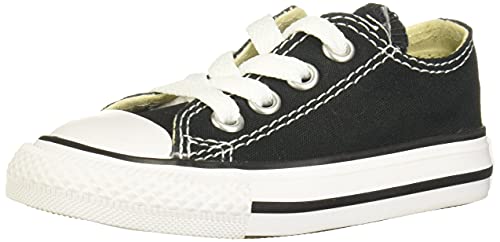 Converse Kids' Chuck Taylor All Star Canvas Low Top Sneaker, Black, 8 M US Toddler