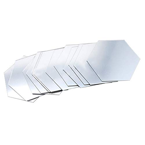 TOPCL Adhesivo de espejo hexagonal, acrílico para pared, extraíble, espejo 3D, espejo hexagonal, lámina de pared para bricolaje, decoración de hogar, dormitorio, pasillo, etc.