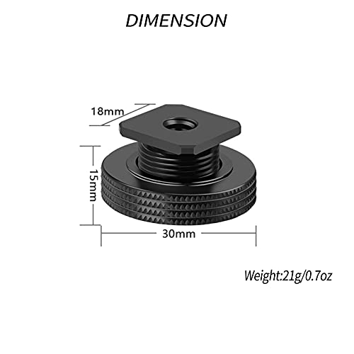 Atmoshue 1/4\ Female Thread to Hot Shoe Adapter, Atmoshue Hot Shoe Mount Adapter für Magic Arm, Video Licht, Monitor