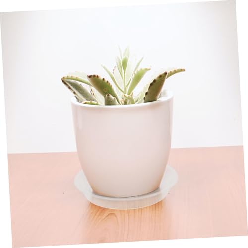 Happyyami 10個 加厚透明プラスチック製花盆托? 内径 高さの大型植物用トレイ 水受け機能付きで室内外の植木鉢に 耐久性と軽量性を兼ね備え